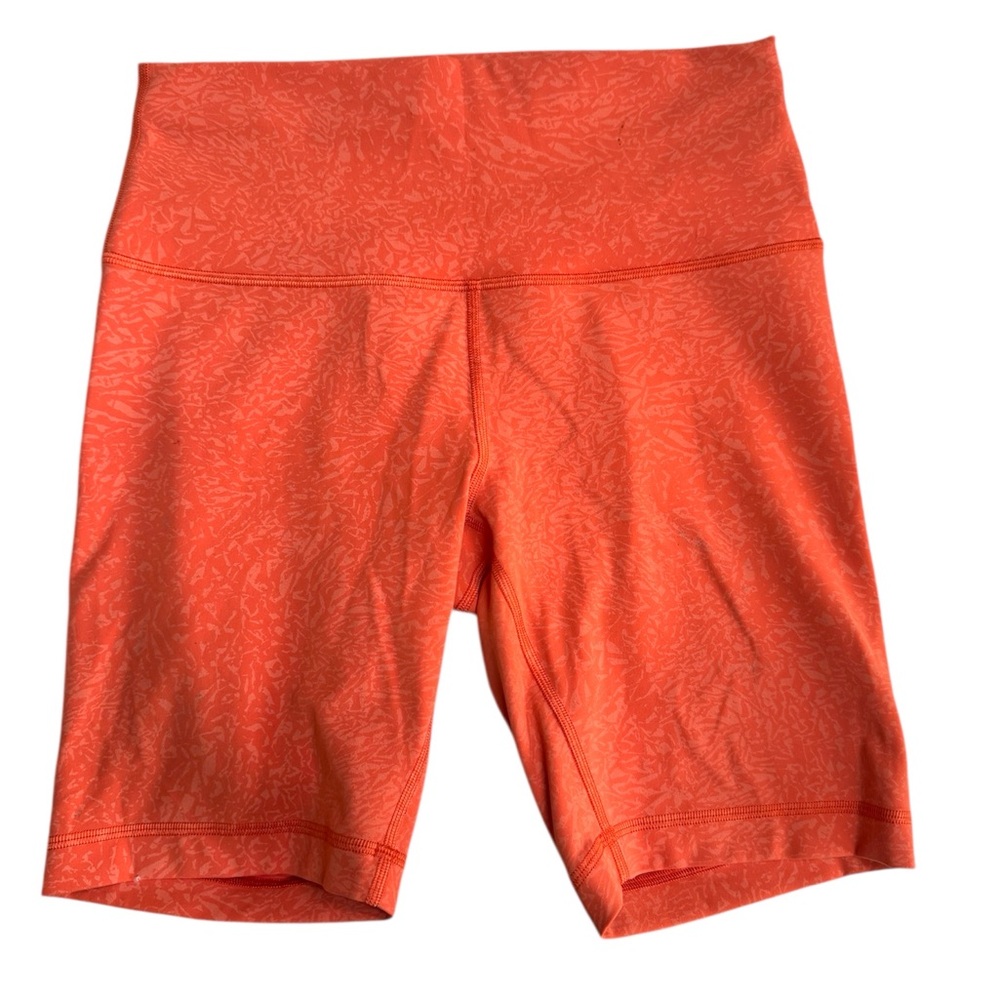 Lululemon Athletica Bright Orange Bike Shorts